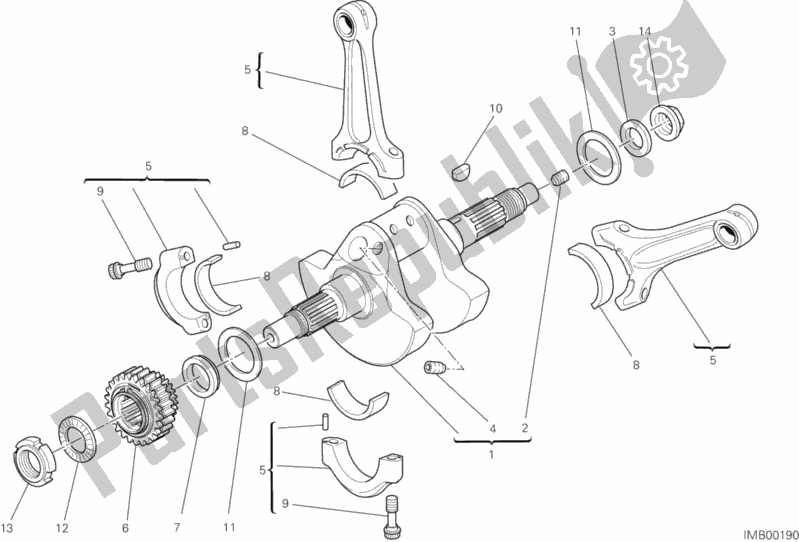 All parts for the 006 - Connecting Rods of the Ducati Diavel Cromo Brasil 1200 2013